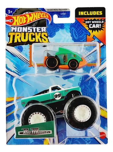 Hot Wheels Monster Trucks Metal - Pure Muscle Escala 1:64