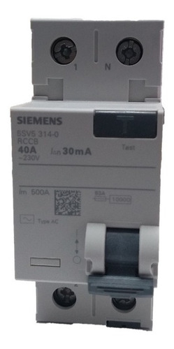Interruptor Breaker Diferencial Siemens 2p 40a 30ma