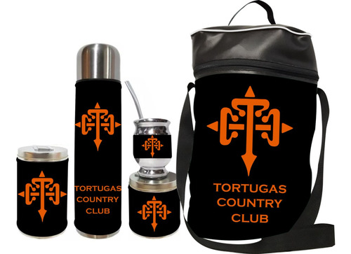Equipo De Mate Set Matero Tortugas Country Club. Ecocuero