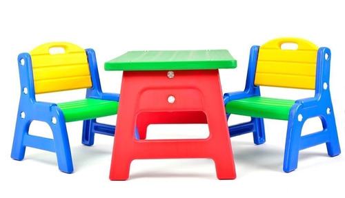 Combo Mesa Y 2 Sillas Infantiles Rodacross