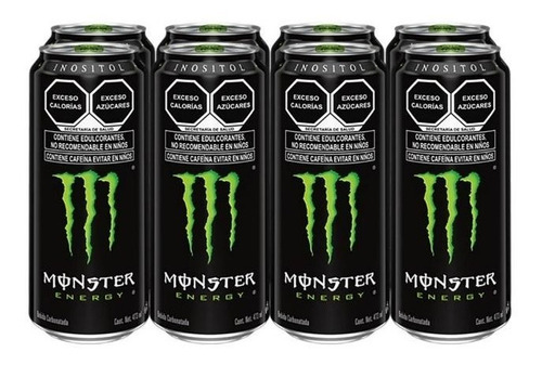 Bebida Energética Monster 8 Piezas De 473 Ml C/u