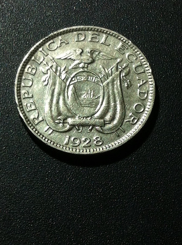 Moneda Antigua Ecuador 1928  E.x.f Moneda De Prueba Joya