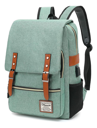 Mancio Vintage Slim Mochila Para Portátil Para Mujeres Y Hom
