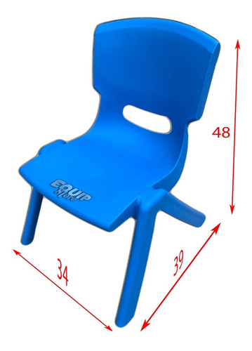 Imagen 3 de 7 de Silla Sillita Plastico Apilable Infantil Niños Colores