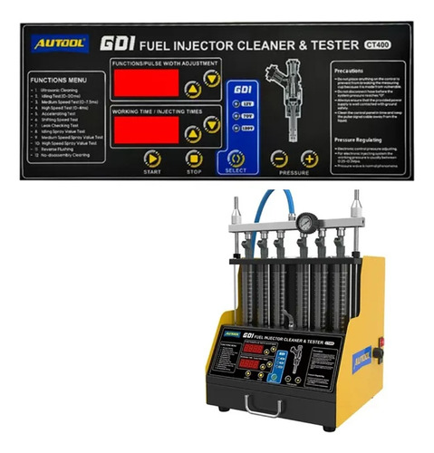 Calcomania Panel Maquina Limpieza Inyectores Autool Ct400