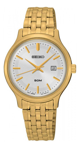 Relógio Feminino Seiko Dourado 50 Metros Sur792b1 S1kx