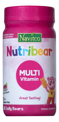 Navitco. Kosher Nutribear Multi Vitamina Jaleas60un Gran Sab