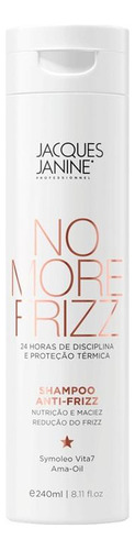 Shampoo Jacques Janine No More Frizz 240ml Nutrição Intensa