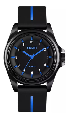 Reloj Skmei 1578 Clásico Unisex Analógico Negro - Azul