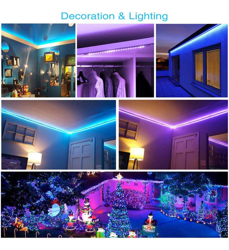 Luces Led 65 6 Pies 5050 Tira De Luces Led Rgb Que Camb...