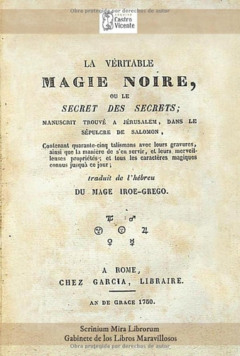 Libro: La Veritable Magie Noire Ou Le Secret Des Secrets. A