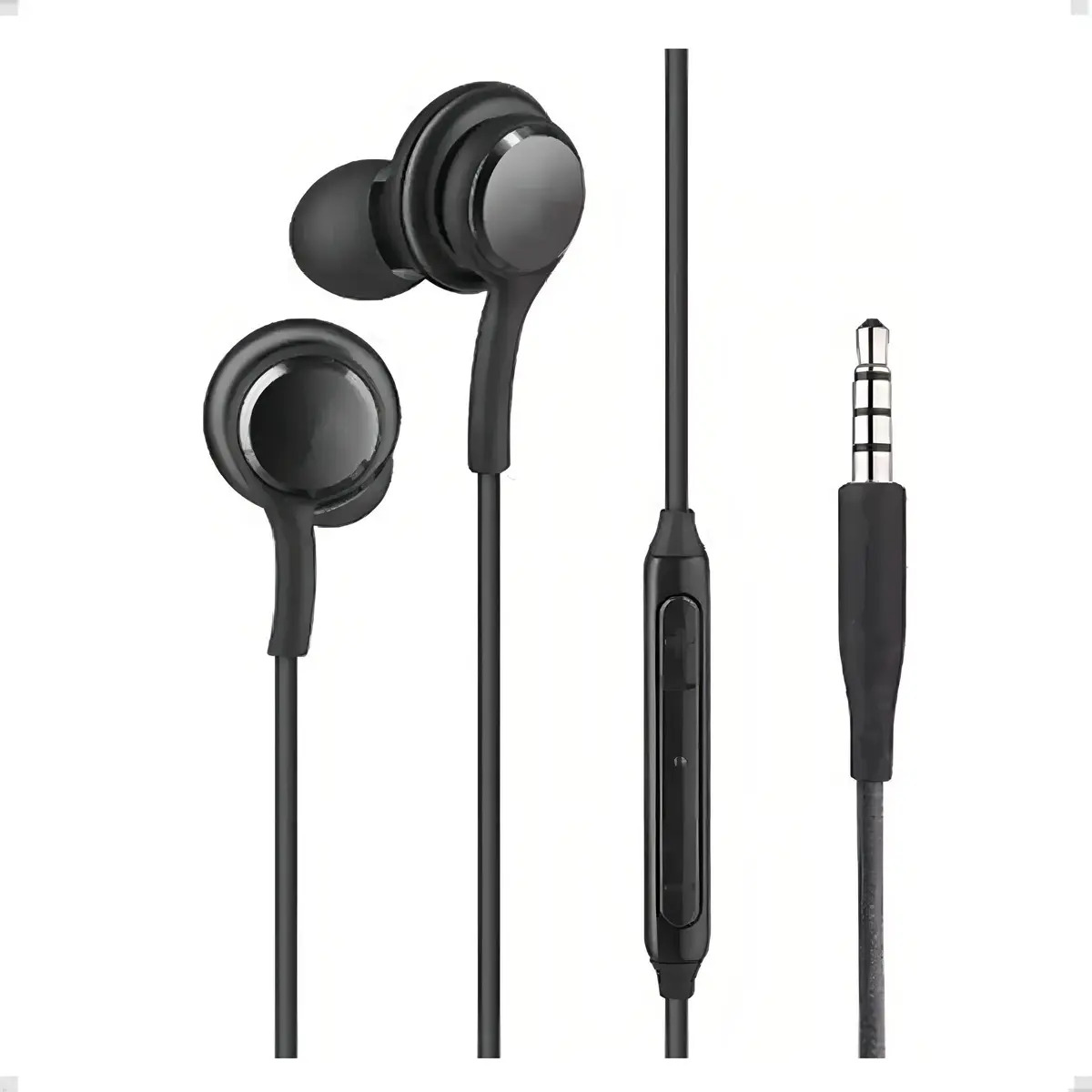 Fone De Ouvido H'maston Ej-s8 P2 Com Microfone Preto Cor Preto-09