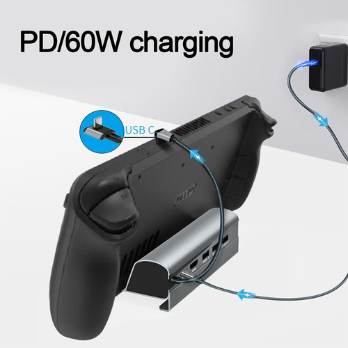 F Hub Usb 3.0 Multipuerto De 60 W Para Steam Deck