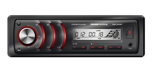 Stereo Crown Mustang Dmr-3000bt Bluetooth Usb Aux Sd Rca