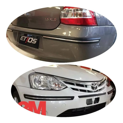 Etios Sedan 2014/16 Gomas D Paragolpes Y Puertas Kenny Cromo