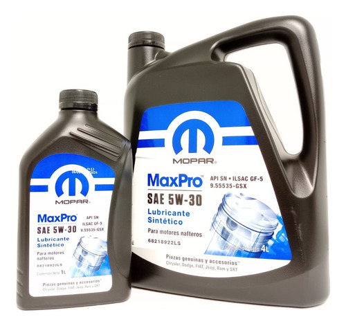 Aceite 5w30 Nafta 5lt - Fiat Mopar Original