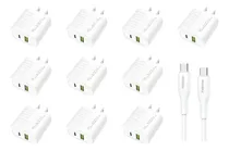 Comprar Ass Kit 10 Turbo Cargadores 40w 2 Puertos Usb\u002Fc + Cable C