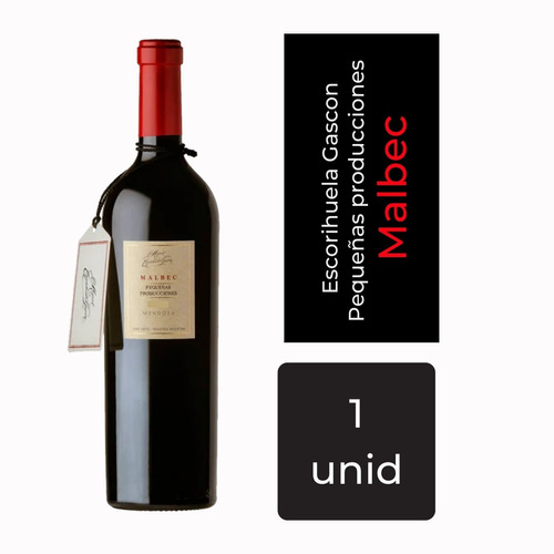 Vino Escorihuela Gascon Pequeñas Producciones Malbec 750ml