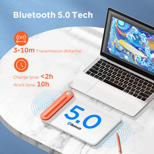 Tableta De Dibujo Ugee Q8w Bluetooth 5.0 De 8 Pulgadas Con L