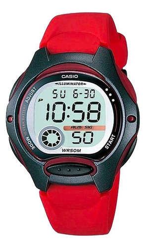 Reloj Mujer Casio Lw-200-4a Rojo Digital / Lhua Store