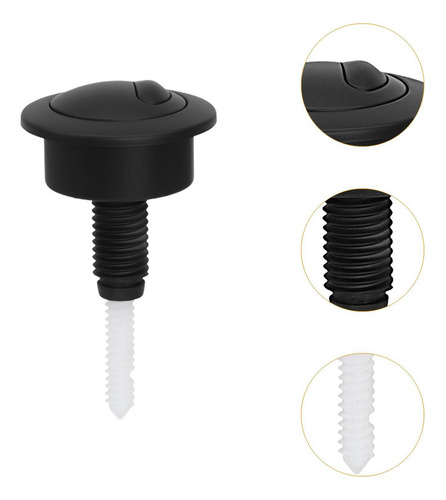 Cisterna De Inodoro De Doble Descarga Negro 8,7 Cm X 4,8 Cm