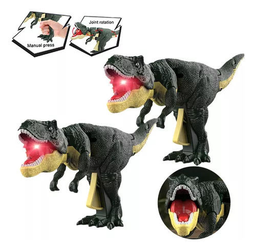 2 Piezas De Juguetes Zaza Dinosaur Trigger T Rex, Con Sonido