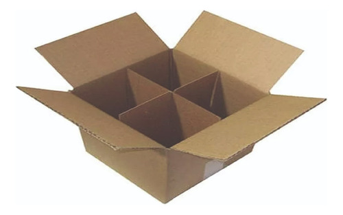 Caja Con Separador Para 4 Espacios 30x20x20 50 Unidades