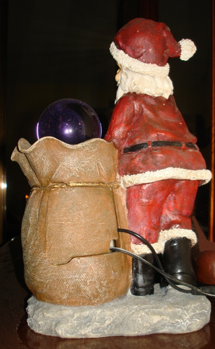 Santa Claus Navidad Fuente Agua Y Luz Cambia Colores #100
