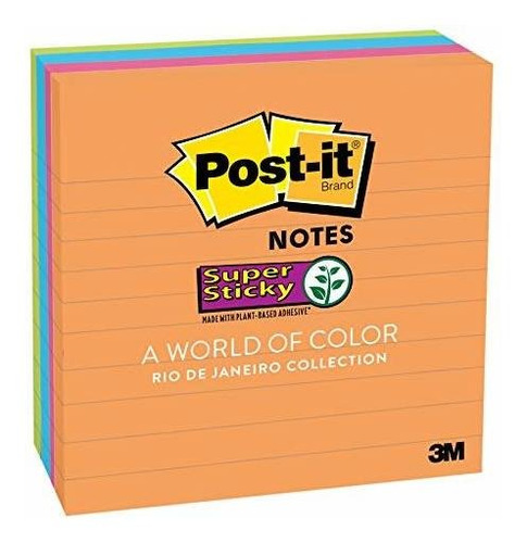 Post-it Super Notas Adhesivas 5 X 8 Pulgadas