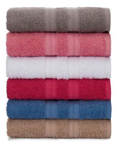 Kit 5 Toalha De Rosto Grossa Felpuda Alta Absorção Soft Cor Feminino Lisa