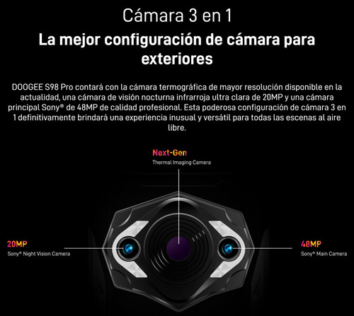 Doogee S98 Pro - Celular Resistente Al Agua, Polvo Y Golpes