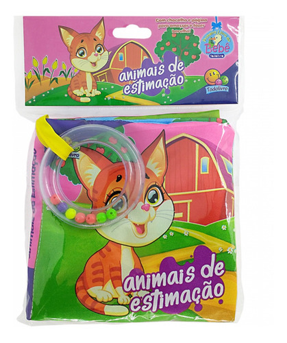 Livro De Pano Com Chocalho Meu Mundo: Animais