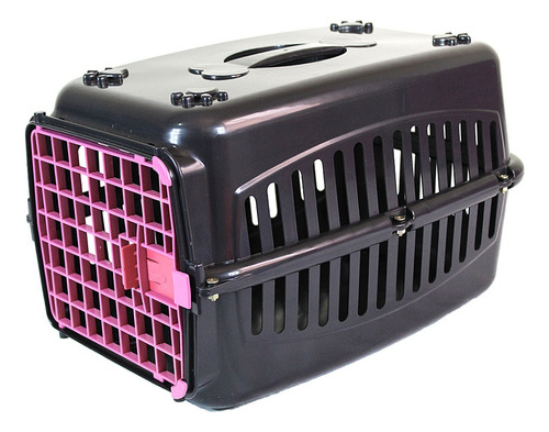 Caixa De Transporte Para Cachorro Numero 3 Gatos Cor Rosa