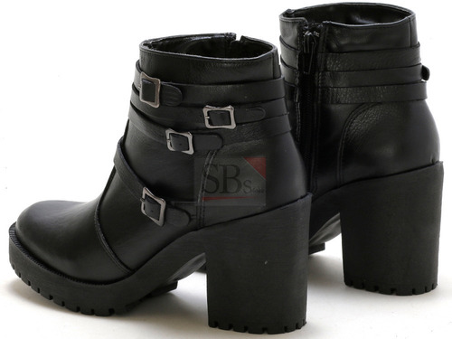 Bota Coturno Feminina Tratorado Sb Shoes Em Couro Ref. 1990