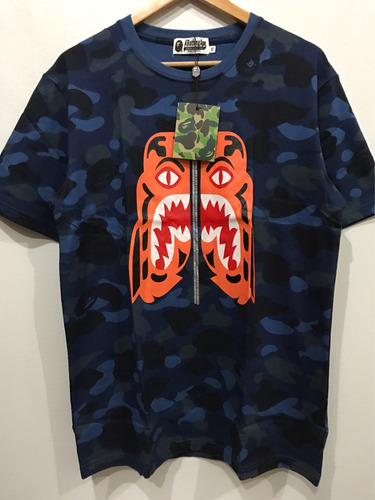 Playera Bape Tiger Blue Camo