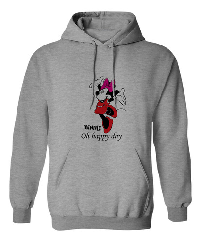 Sudadera Con Gorro Minni Mouse Feliz Dia Happy Day