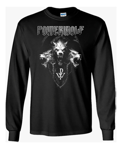 Powerwolf Playera Manga Larga T04