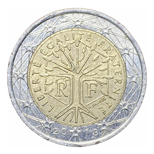 Moneda 2 Euros Francia 2013 Km 1414 Bimetalica