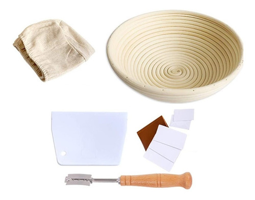 Imagen 3 de 10 de Banneton - Cesta De Fermentación Con Accesorios