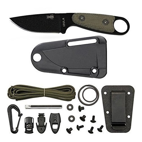 Izula Negra Asa Micarta Estuche Polimero Moldeado Kit Jc