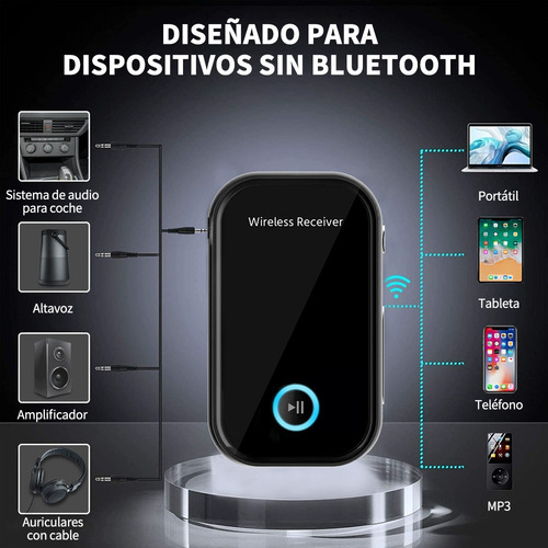 Receptor Bluetooth Audio, Adaptador Bluetooth 5.0 Plug Coche