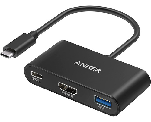 Imagen 1 de 7 de Adaptador Hub Usb-c Anker 3 Puertos Hdmi Usb 3.0 Usbc Pc Mac