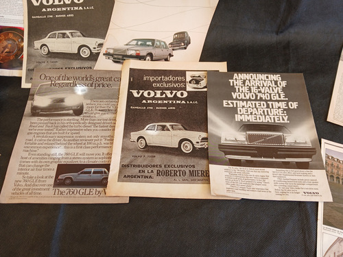 Lote Publicidad Volvo Originales 244 Gl 760 264 Gle Antiguo (Usado)