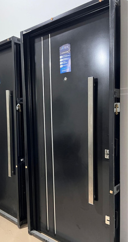 Puerta De Doble Chapa Exterior Reforzada Segura Atex 5500e Negro