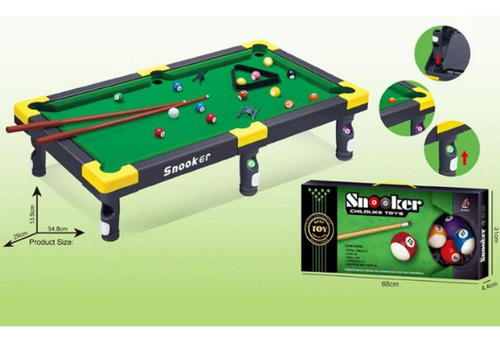 Mini Billar Para Pequeños, Mesa De Pool Snooker De Niño Paño