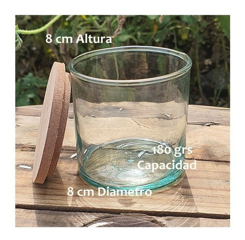 Imagen 5 de 7 de Frascos / Cilindro 8x8cm Para Velas C/ Tapa Mdf Paq 100 Pz