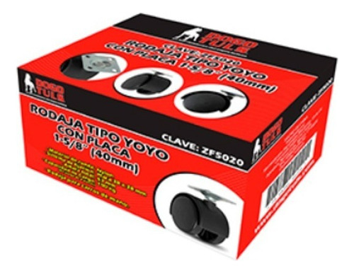 Rodaja Tipo Yoyo Giratoria Con Freno 1-5/8¨ 4 Pzs P