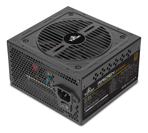 Fuente De Poder Yeyian Raiden 80 Plus Bronze Atx 120mm 650w Color Negro