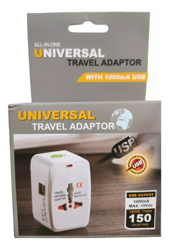 Adaptador Viaje Universal Convertidor Europeo Cargador