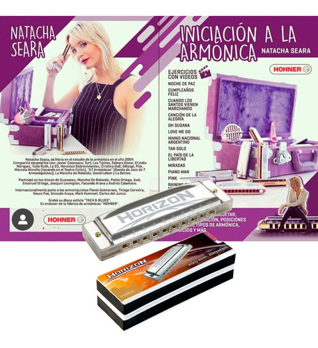 Metodo Curso Para Armonica Hohner + Armonica Horizon Regalo